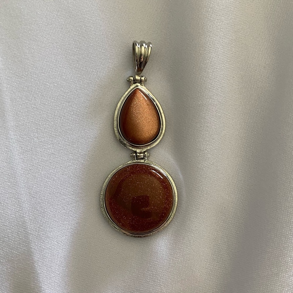 Goldstone Silver Pendant